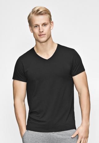 T-Shirt, V-Ausschnitt | Bambus-Viskose | schwarz -JBS of Denmark Men