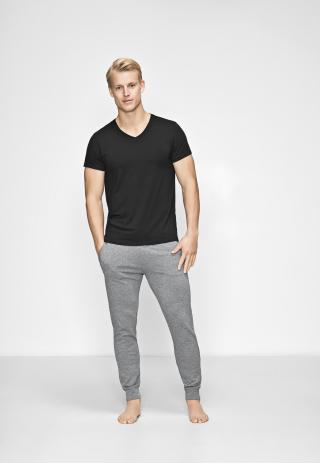 T-Shirt, V-Ausschnitt | Bambus-Viskose | schwarz -JBS of Denmark Men
