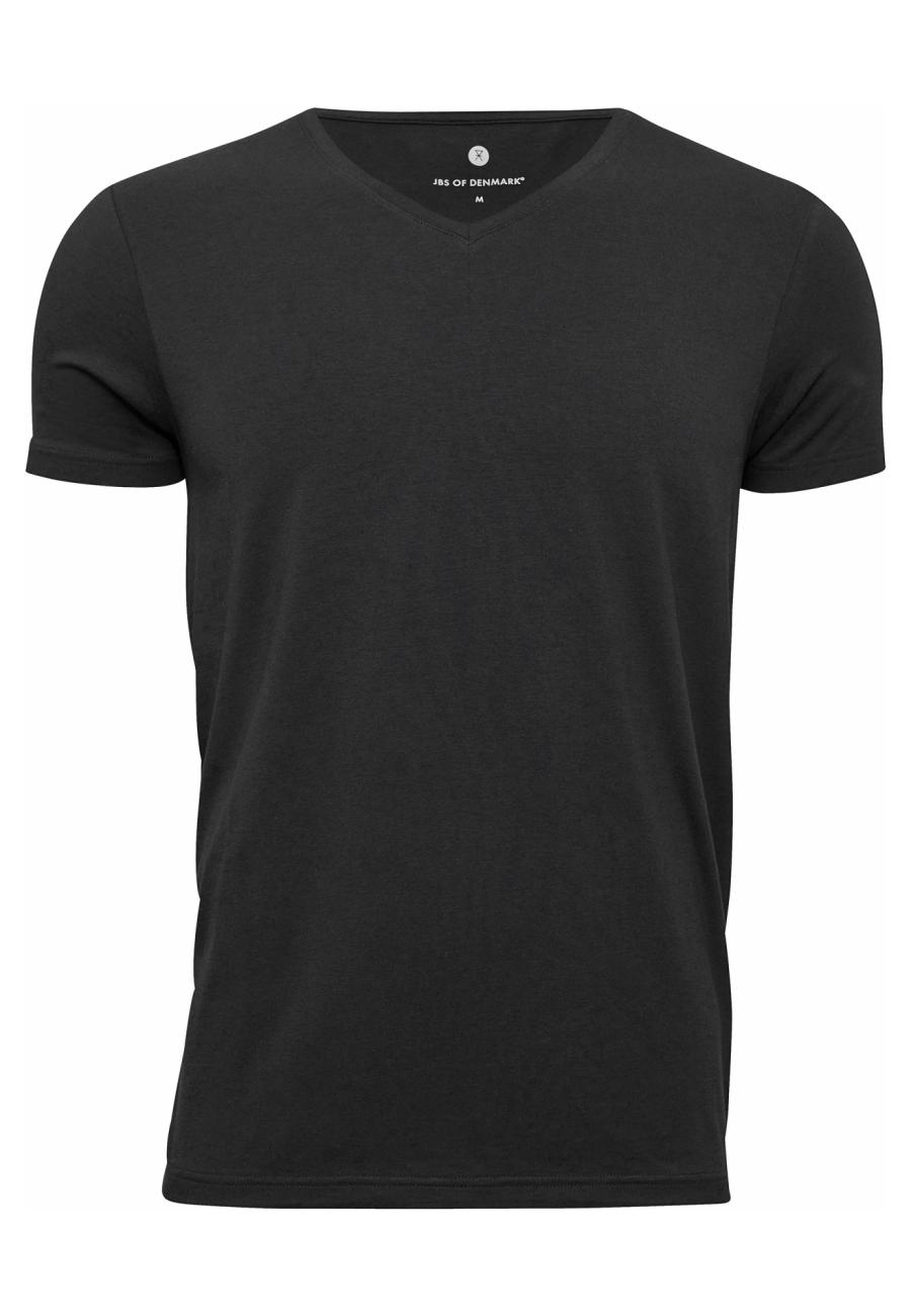 T-Shirt, V-Ausschnitt | Bambus-Viskose | schwarz -JBS of Denmark Men