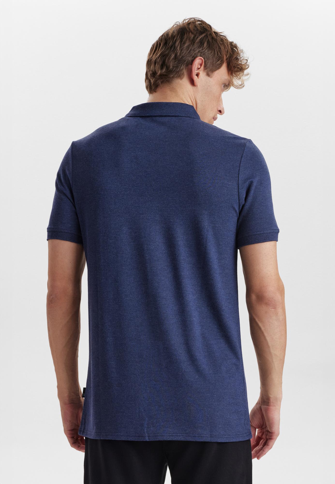 Polo-Shirt, Piqué, Bambus-Viskose, navy