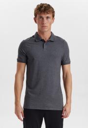 Polo-Shirt, Piqué | Bambus-Viskose| grau -JBS of Denmark Men