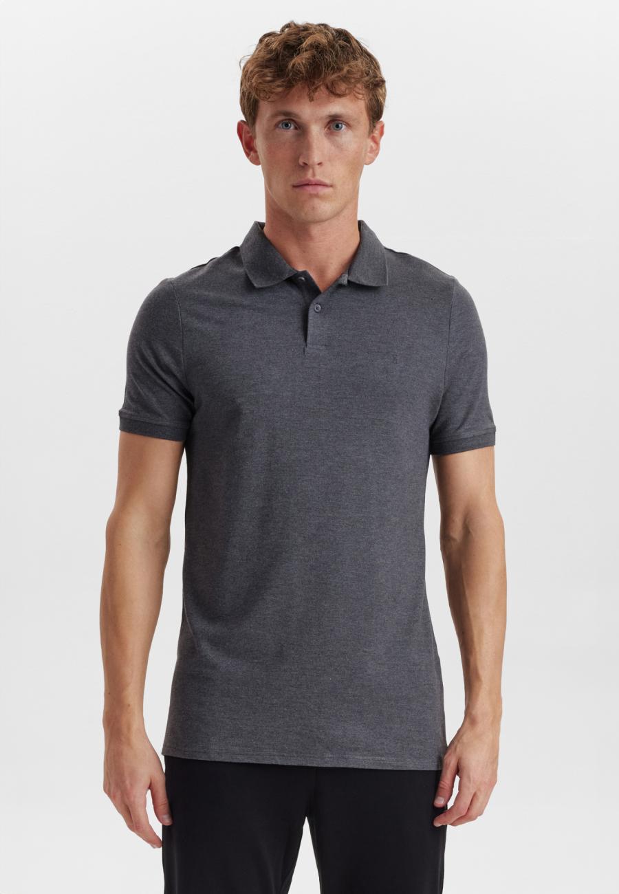 Polo-Shirt, Piqué | Bambus-Viskose| grau -JBS of Denmark Men