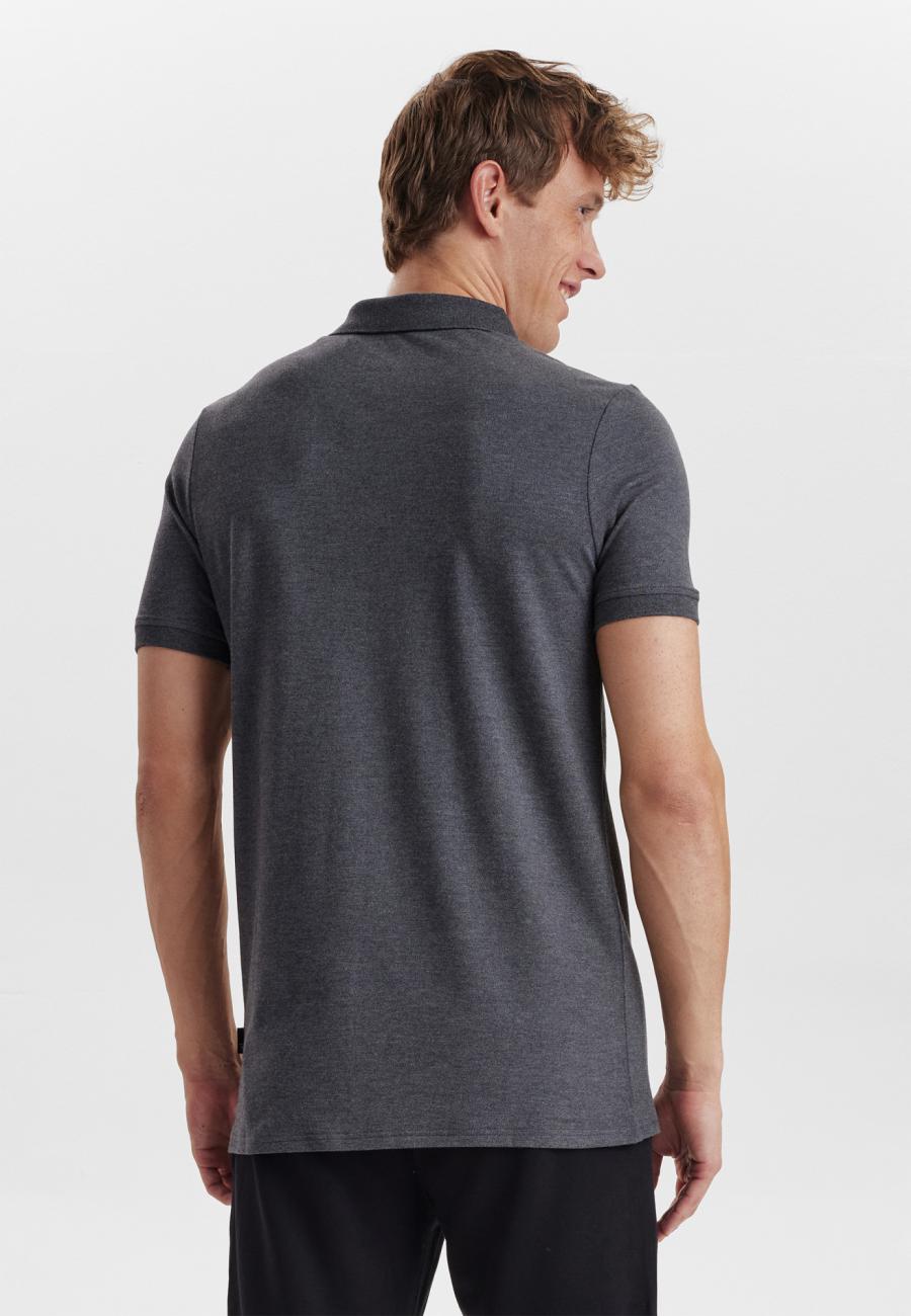 Polo-Shirt, Piqué | Bambus-Viskose| grau -JBS of Denmark Men