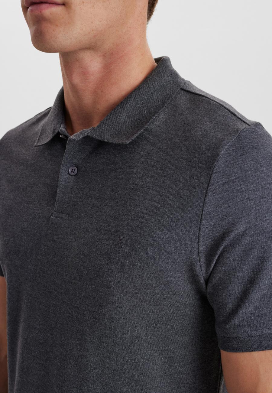 Polo-Shirt, Piqué | Bambus-Viskose| grau -JBS of Denmark Men