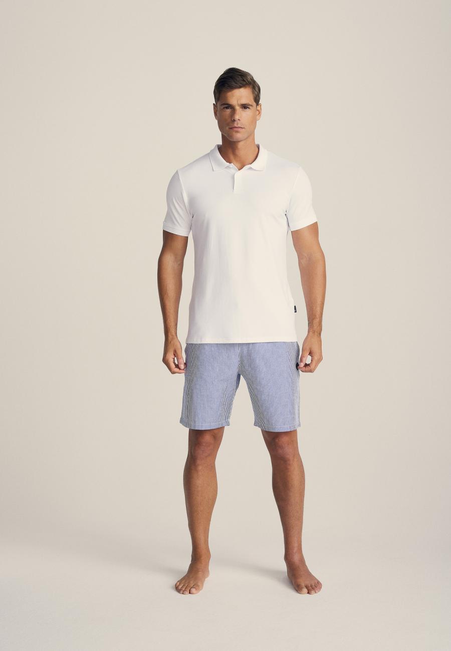 Polo-Shirt, Piqué | Bambus-Viskose| weiß -JBS of Denmark Men