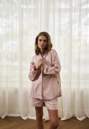 Pyjamashirt | Bambus-Viskose | rosa gestreift -JBS of Denmark Women