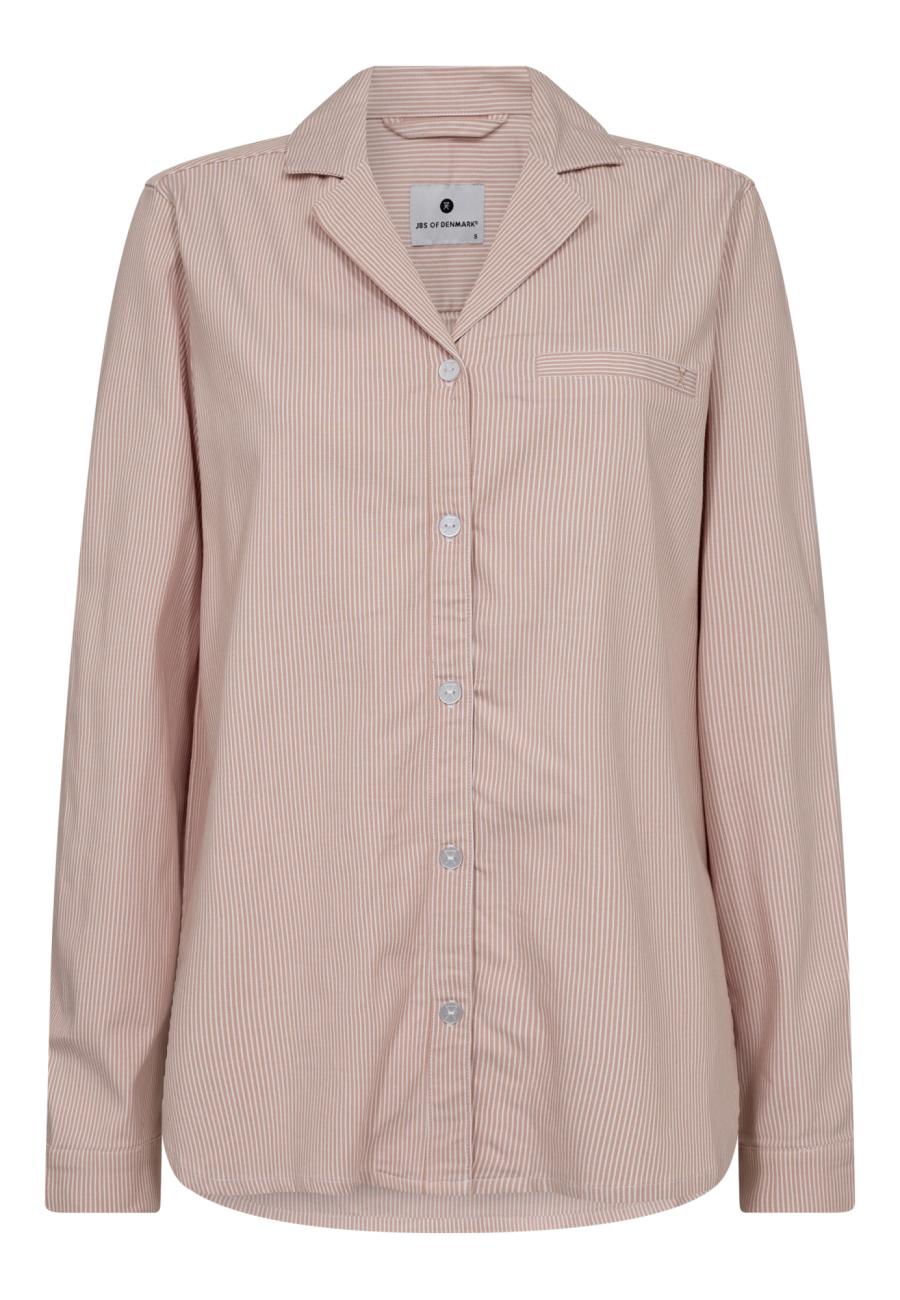 Pyjamashirt | Bambus-Viskose | rosa gestreift -JBS of Denmark Women