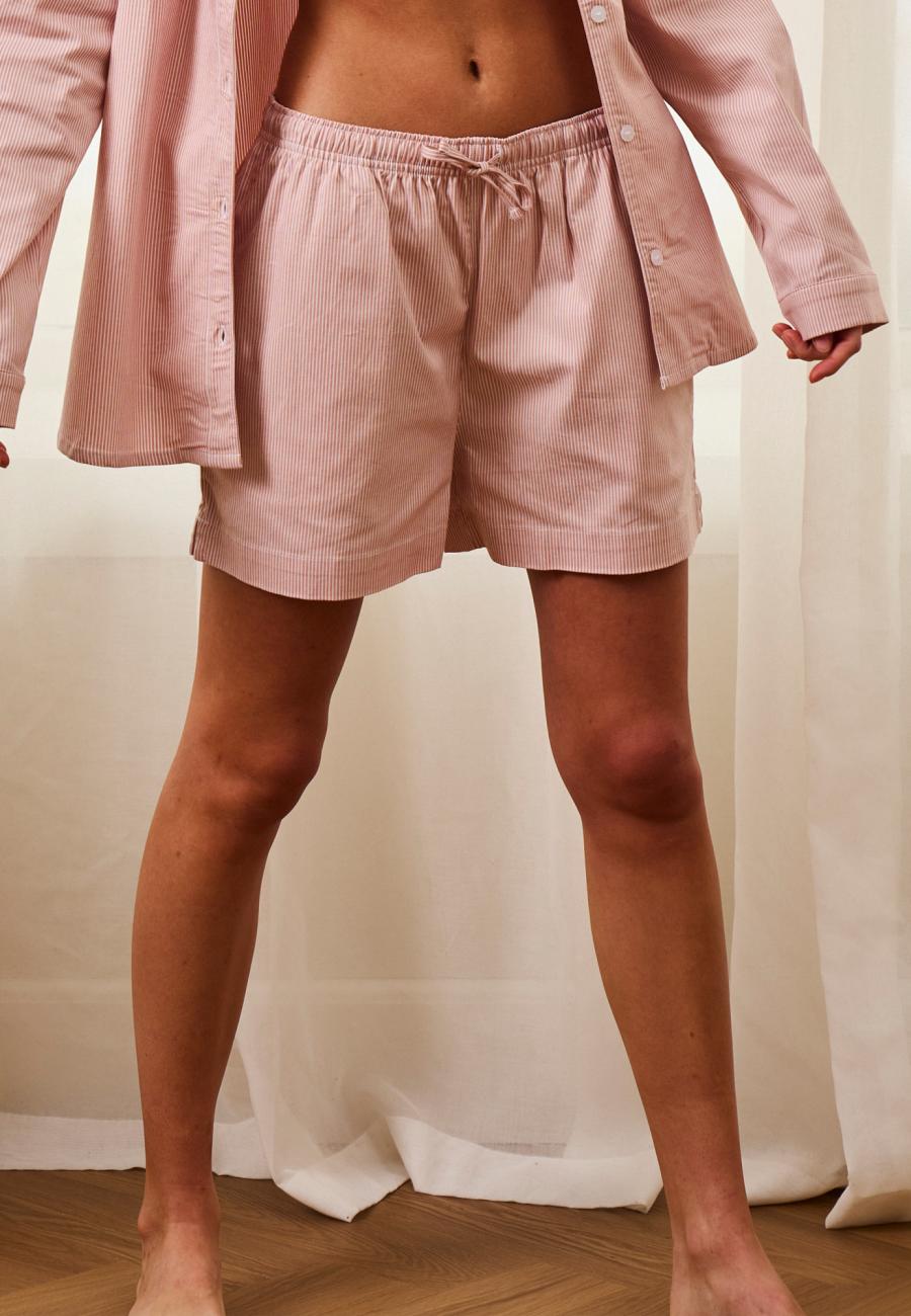 Pyjamashorts | Bambus-Viskose | rosa gestreift -JBS of Denmark Women