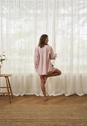 Pyjamashorts | Bambus-Viskose | rosa gestreift -JBS of Denmark Women