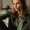 Pyjamashirt, Seersucker | Bambus-Viskose | grün -JBS of Denmark Women