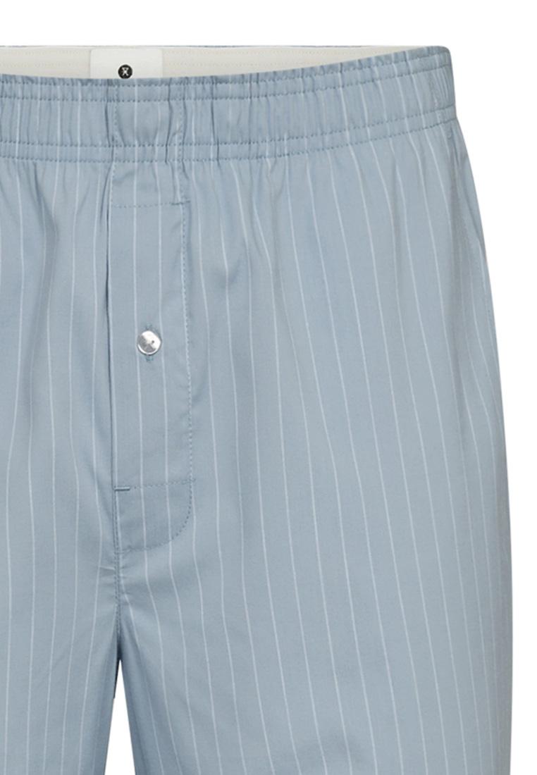 Pyjamahose | Bio-Baumwolle | hellblau gestreift -JBS of Denmark Men
