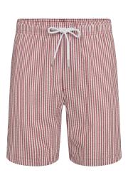 Shorts, Seersucker | Recyceltes Polyester | rot gestreift -JBS of Denmark Men
