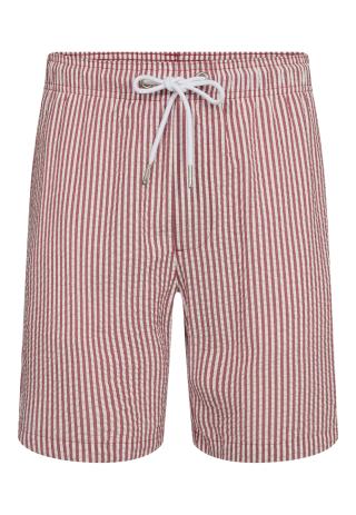 Shorts, Seersucker | Recyceltes Polyester | rot gestreift -JBS of Denmark Men Shorts, Seersucker | Recyceltes Polyester | rot gestreift -JBS of Denmark Men