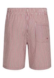 Shorts, Seersucker | Recyceltes Polyester | rot gestreift -JBS of Denmark Men