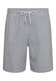 Shorts, Seersucker | Recyceltes Polyester | blau gestreift -JBS of Denmark Men