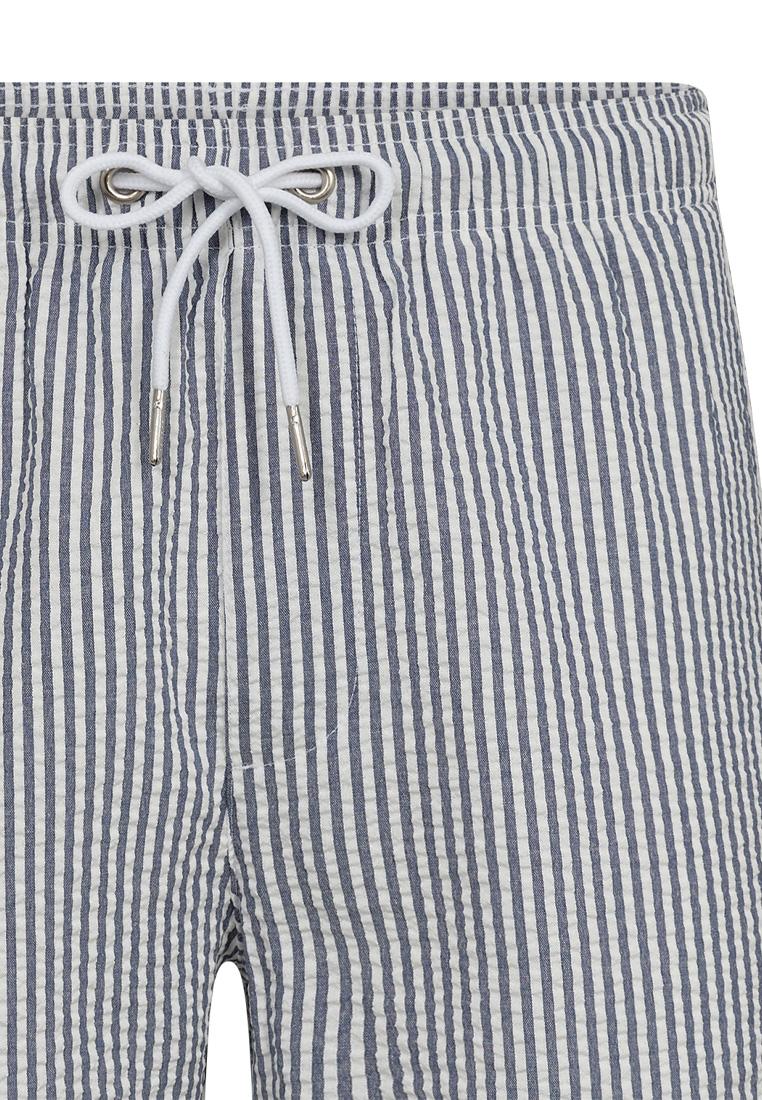 Shorts, Seersucker | Recyceltes Polyester | blau gestreift -JBS of Denmark Men