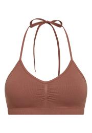 Neckholder-Bustier | Polyamid | Dunkelrosa