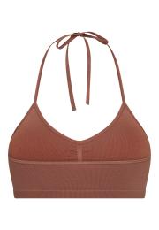 Neckholder-Bustier | Polyamid | Dunkelrosa