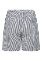 Pyjamashorts "Seersucker" | Recyceltes Polyester | blau gestreift