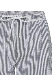 Pyjamashorts "Seersucker" | Recyceltes Polyester | blau gestreift