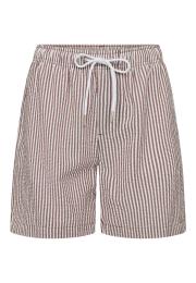 Pyjamashorts - Seersucker | Recyceltes Polyester | rosa gestreift