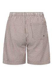 Pyjamashorts - Seersucker | Recyceltes Polyester | rosa gestreift