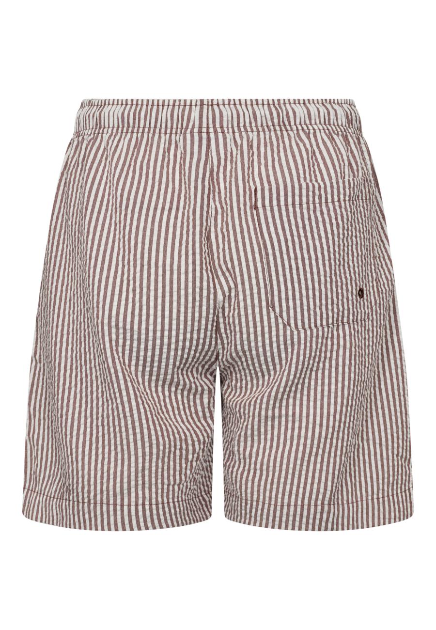 Pyjamashorts - Seersucker | Recyceltes Polyester | rosa gestreift