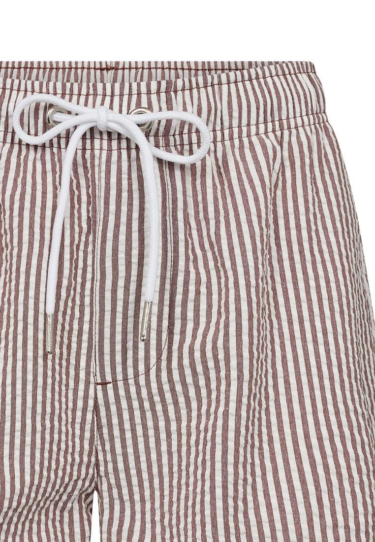 Pyjamashorts - Seersucker | Recyceltes Polyester | rosa gestreift