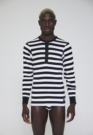 Langarm-Shirt Original MN | 100% Bio-Baumwolle | schwarz gestreift -JBS x Mads Nørgaard