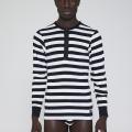 Langarm-Shirt Original MN | 100% Bio-Baumwolle | schwarz gestreift