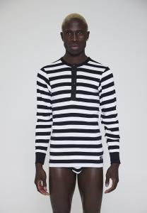 Langarm-Shirt Original MN | 100% Bio-Baumwolle | schwarz gestreift