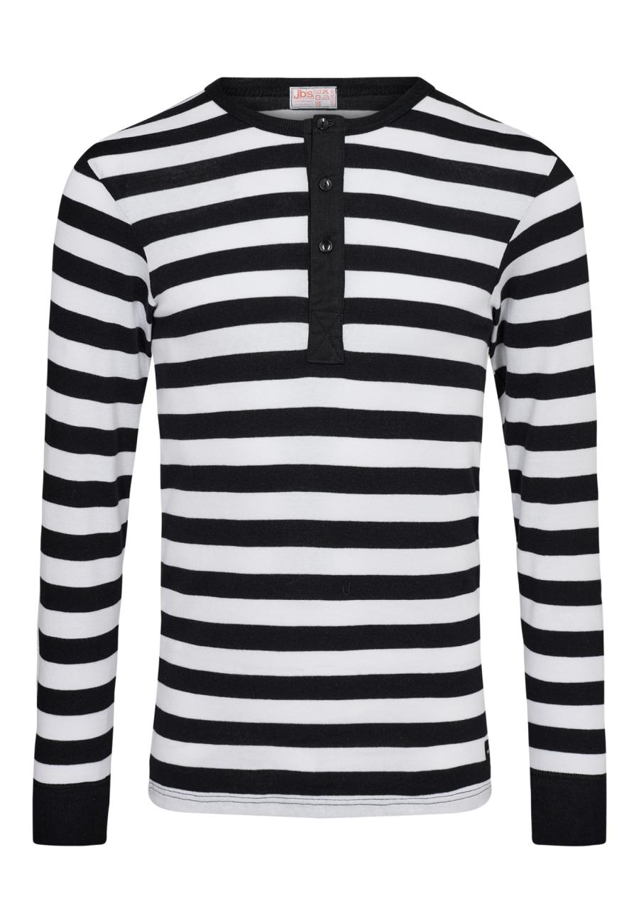 Langarm-Shirt Original MN | 100% Bio-Baumwolle | schwarz gestreift -JBS x Mads Nørgaard