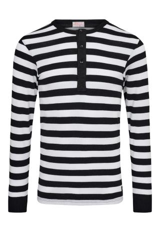 Langarm-Shirt Original MN | 100% Bio-Baumwolle | schwarz gestreift