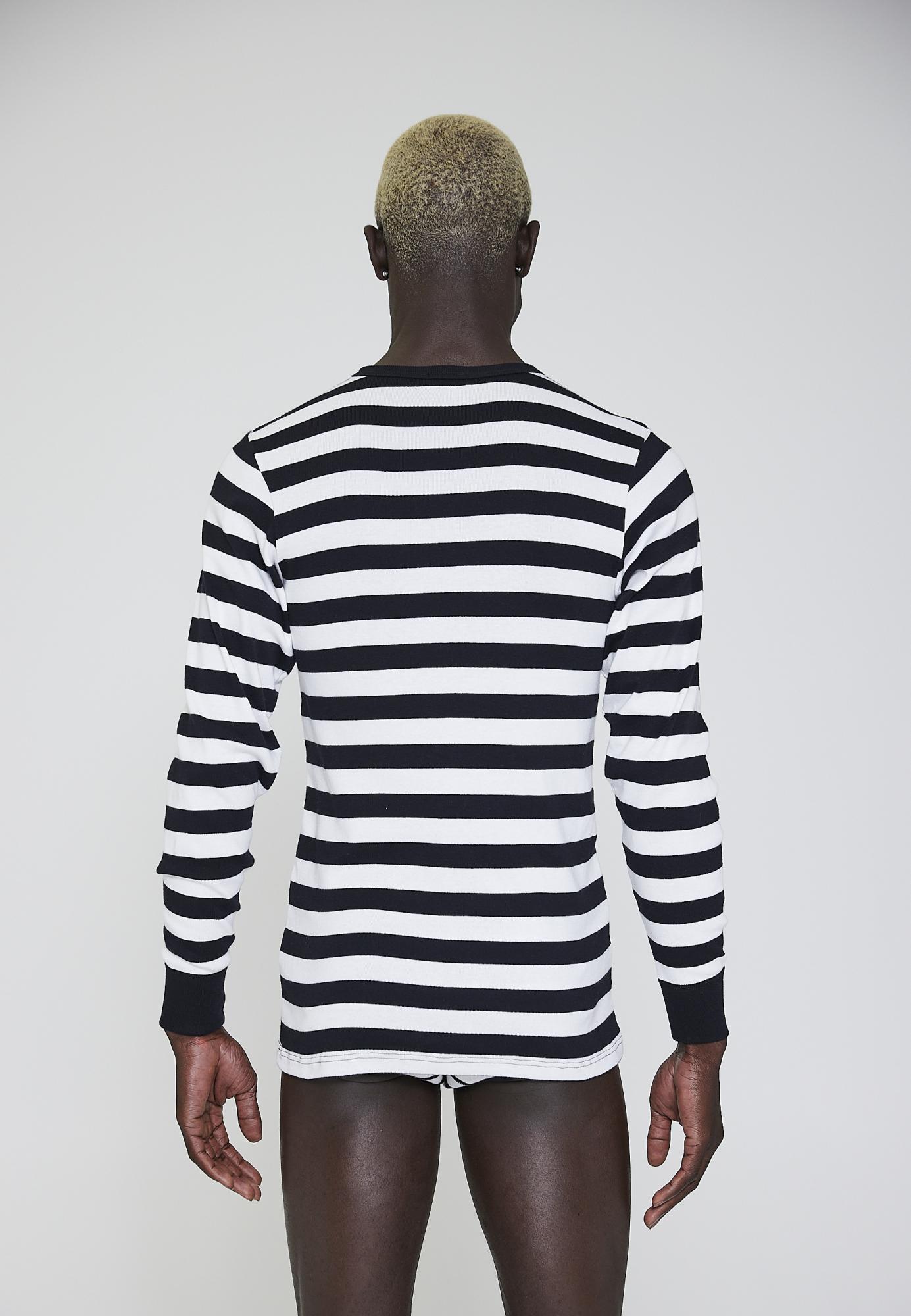 Langarm-Shirt Original MN | 100% Bio-Baumwolle | schwarz gestreift