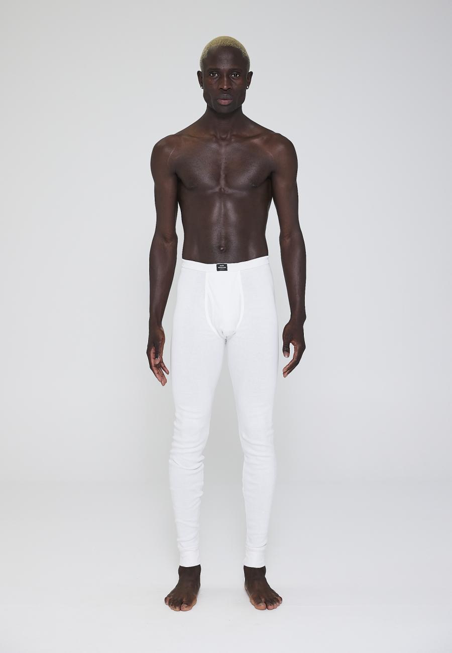 Lange Unterhose MN, 100% Bio-Baumwolle, weiß