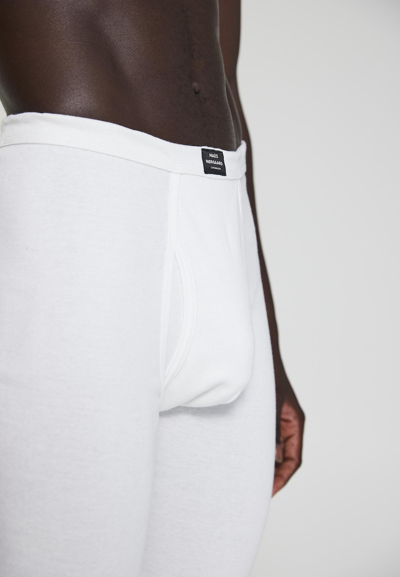 Lange Unterhose MN, 100% Bio-Baumwolle, weiß