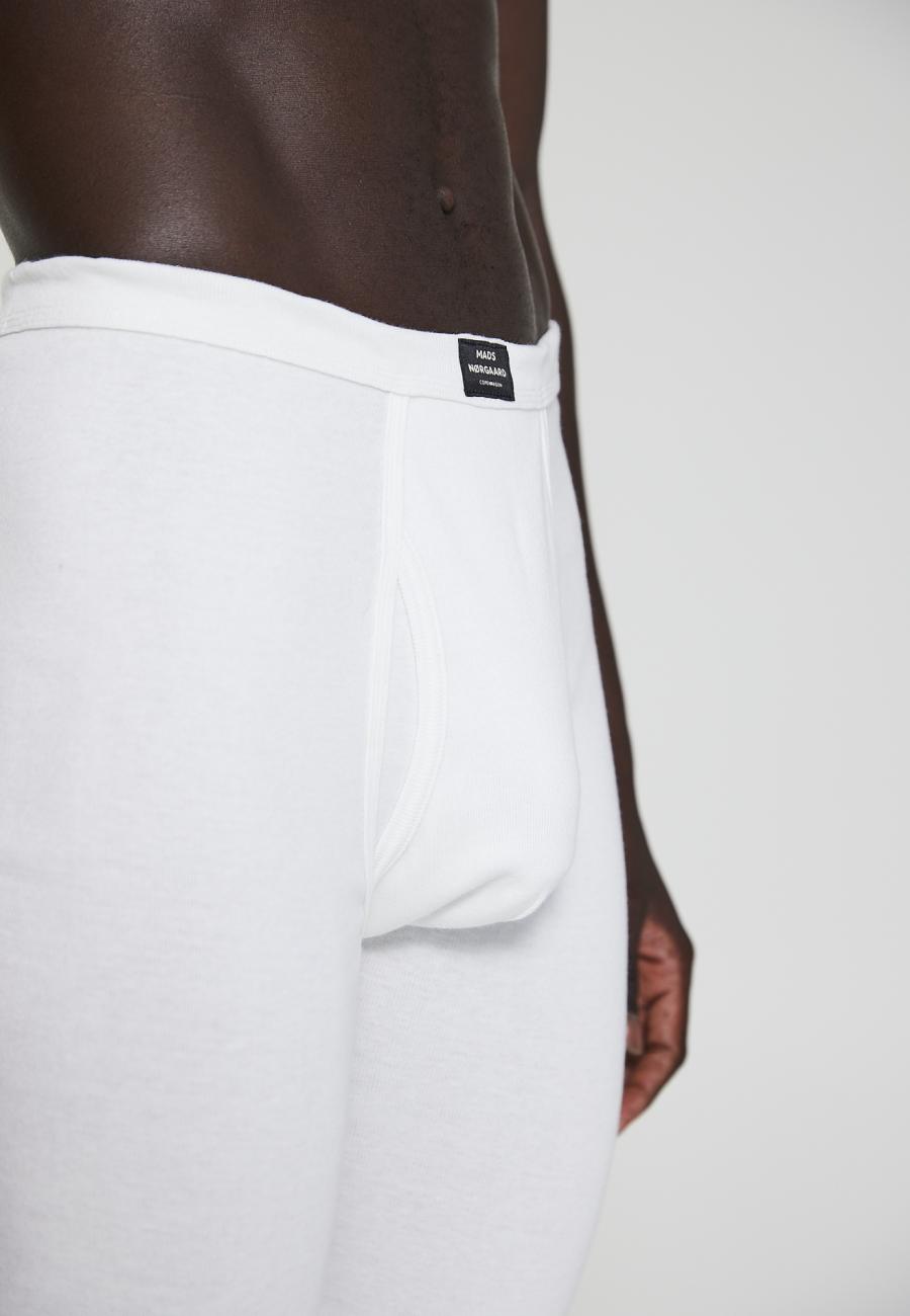 Lange Unterhose MN, 100% Bio-Baumwolle, weiß