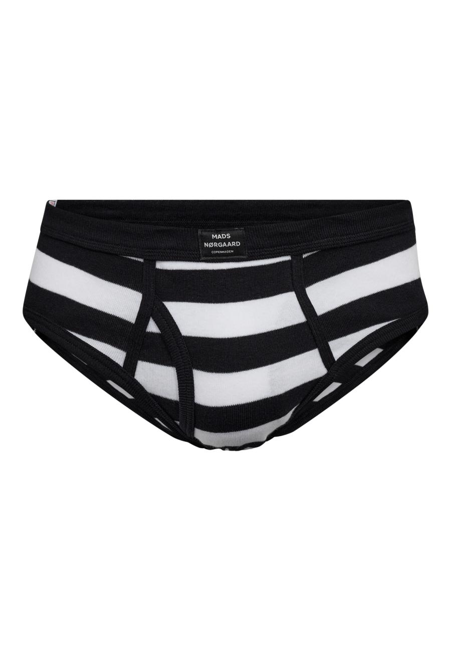 Slip Original MN, Eingriff | 100% Bio-Baumwolle | schwarz gestreift -JBS x Mads Nørgaard