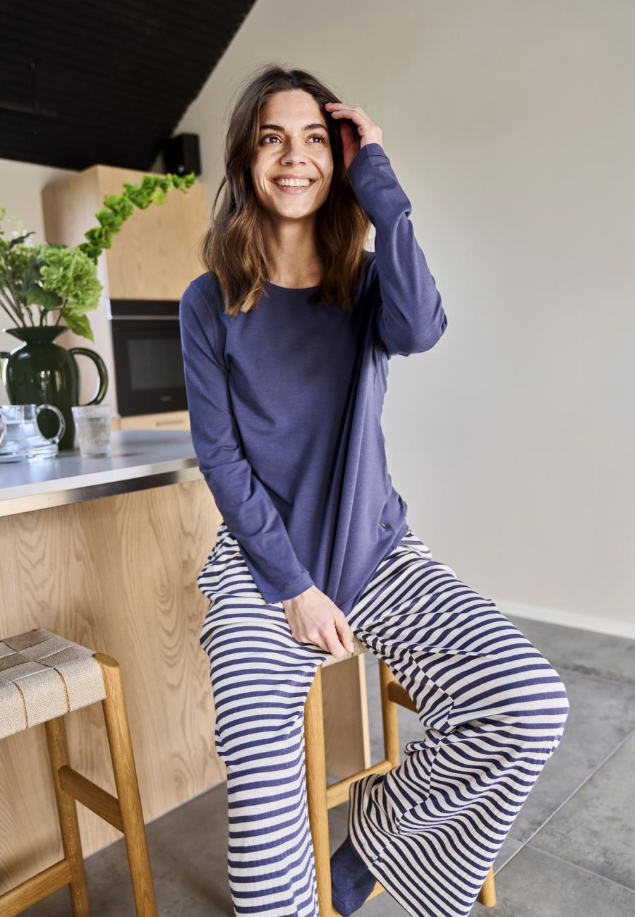 Langarm-Shirt | Bio-Bambus-Viskose | blau -JBS of Denmark Women