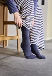 Loungehose, Ripp | Bambus-Viskose | blau gestreift -JBS of Denmark Women