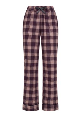 Pyjamahose, Flanell | 100% Bio-Baumwolle | dunkelrosa kariert -JBS of Denmark Women