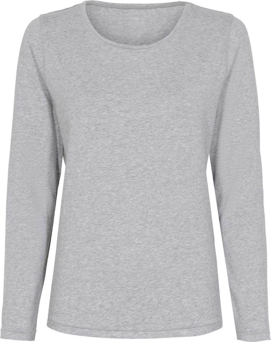 Langarm-Shirt | Bambus-Viskose | hellgrau meliert