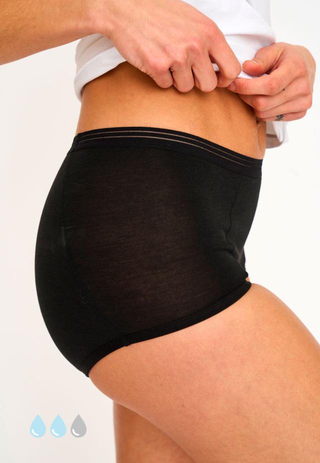Taillenslip, Absorbent 30ml | Bambus-Viskose | schwarz -JBS of Denmark Women