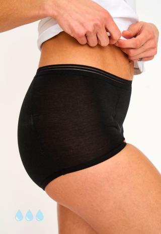 Taillenslip, Absorbent 50ml | Bio-Bambus-Viskose | schwarz