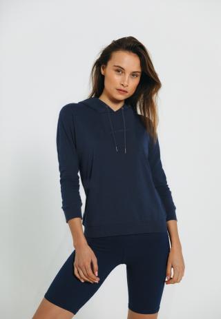 Hoodie, Logo | Bambus-Viskose | navy