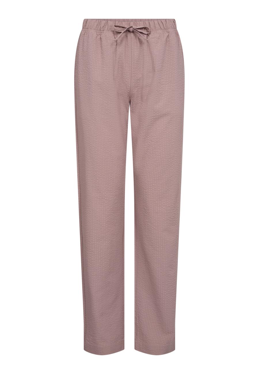 Pyjamahose, Seersucker | Bambus-Viskose | rosé