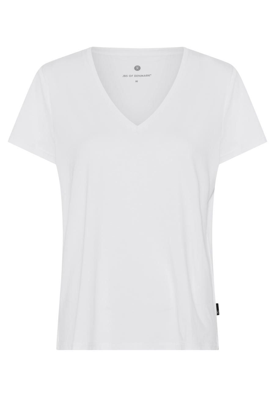 T-Shirt, V-Ausschnitt | Bambus-Viskose | weiß