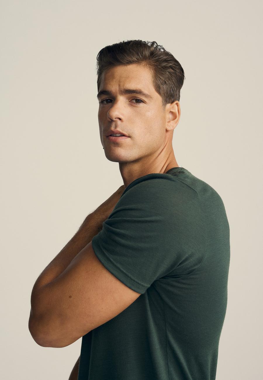 T-Shirt | 100% Wolle | grün -JBS of Denmark Men