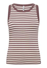 Tanktop, Ripp | Bambus-Viskose | dunkelrosa gestreift -JBS of Denmark Women