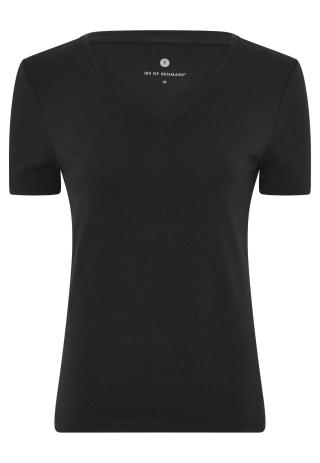 T-Shirt, V-Ausschnitt | Bambus-Viskose | schwarz -JBS of Denmark Women